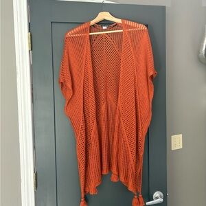Steve Madden Orange Open-Knit Women's Sweater
